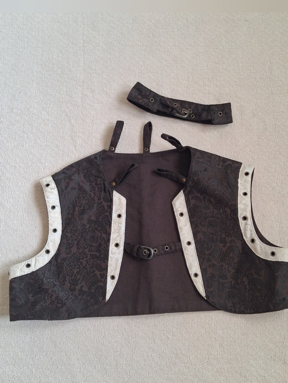renaissance vest & collar ♡ steampunk gothic medieval victorian vintage collar